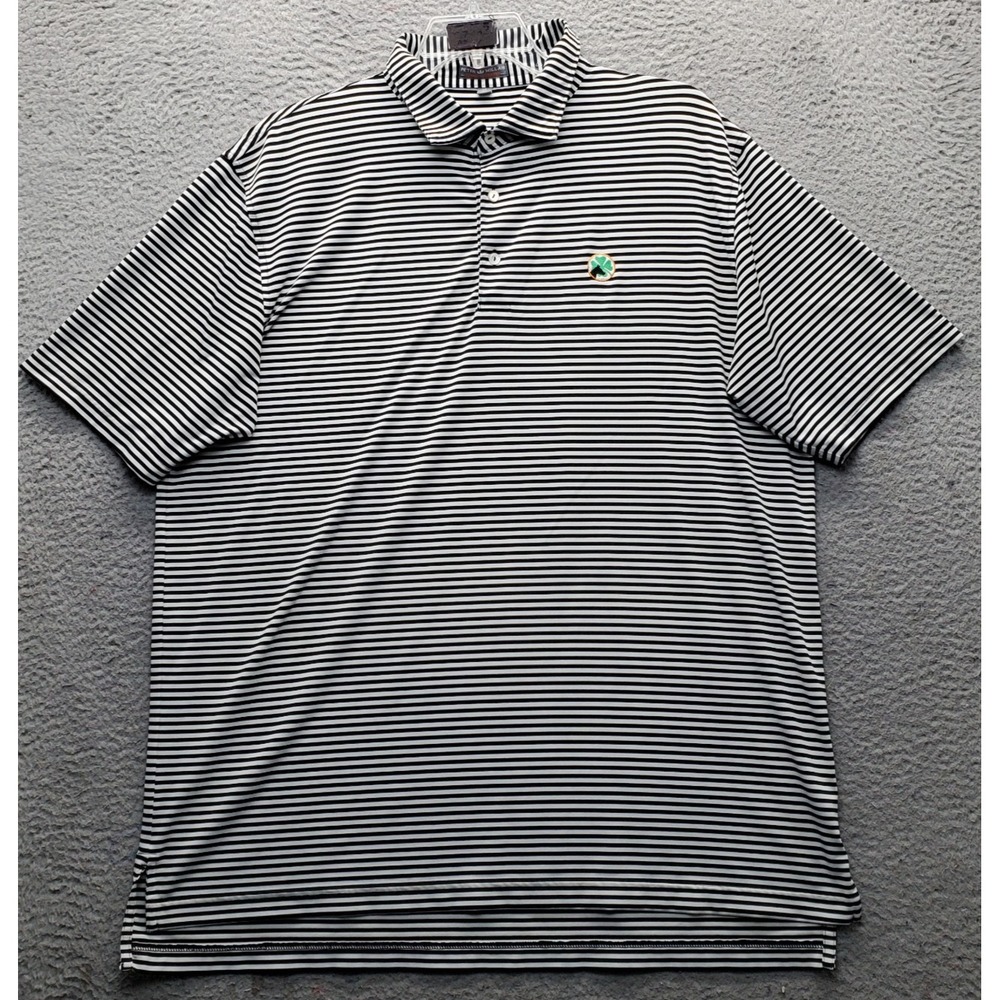 Peter Millar Due Process Golf Polo Shirt Men XL Multi Striped Summer Comfort EUC